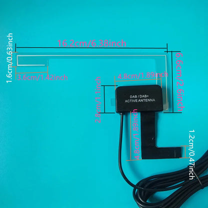 DAB antenna amplifier module and power lead