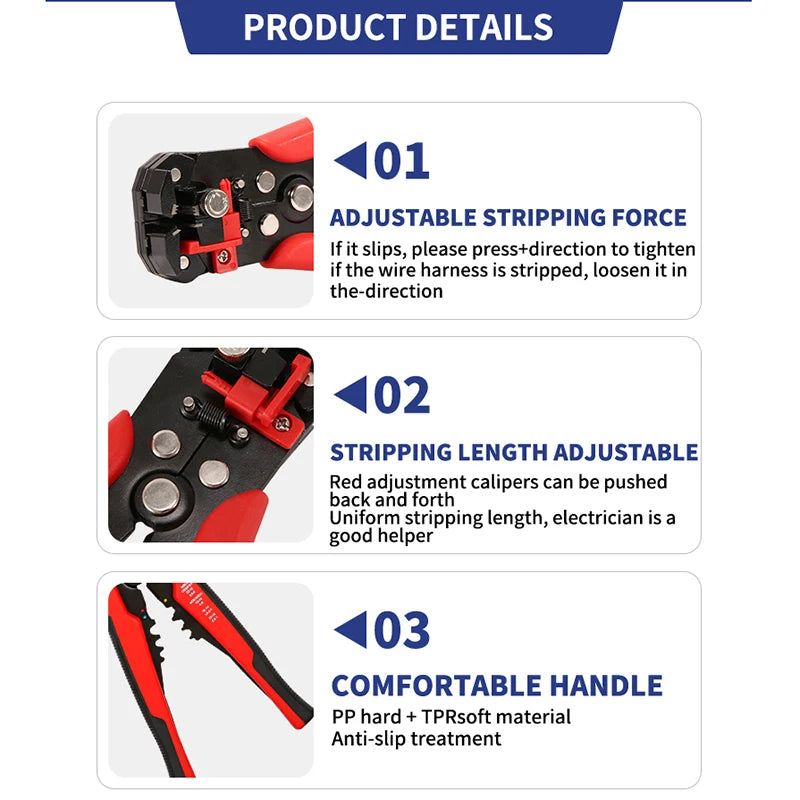 Automatic Wire Stripper, Cutter & Crimping Pliers - product image 5