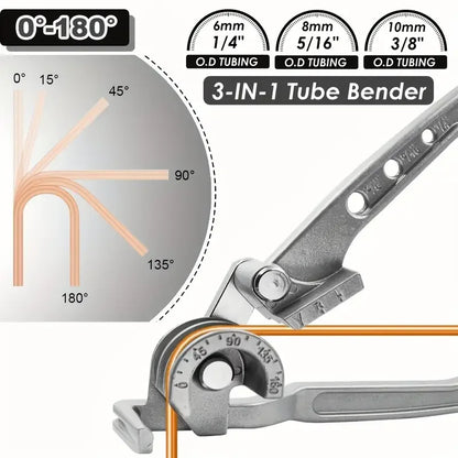 Copper Tube Bender, Tubing Bender 180°, Tube Bender 1/4", 5/16", 3/8", 3in1 Copper Pipe Bender, Copper Tubing Bender Tuck's Performance