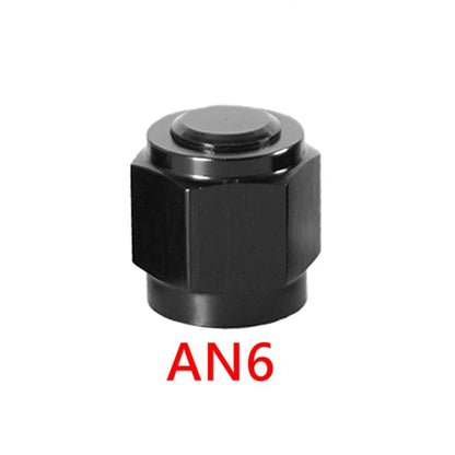 1PC AN4 AN6 AN8 AN10 AN12 Adapter Female Flare End Cap Plug Tube Fitting Hex Head Port Fitting Aluminum Black Tuck's Performance