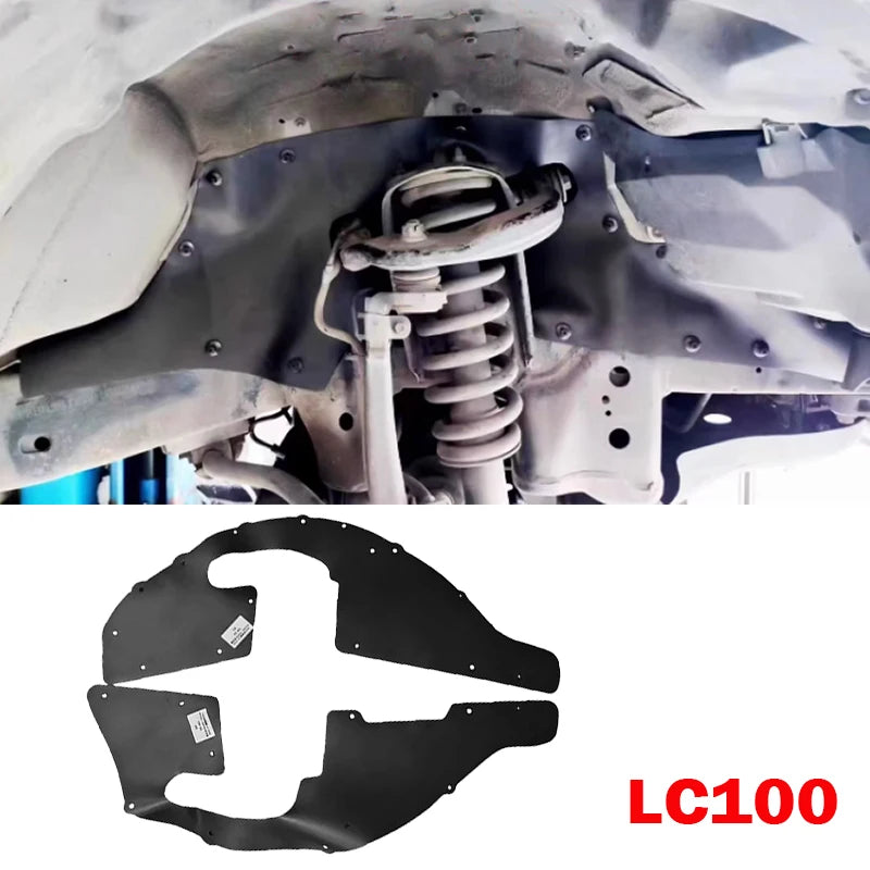 Splash Guard Fender Liner Protective Cover Compatible with Toyota Land Cruiser LC100 Lexus LX470 Front Wheel 2 Piece Set Tuck's Performance