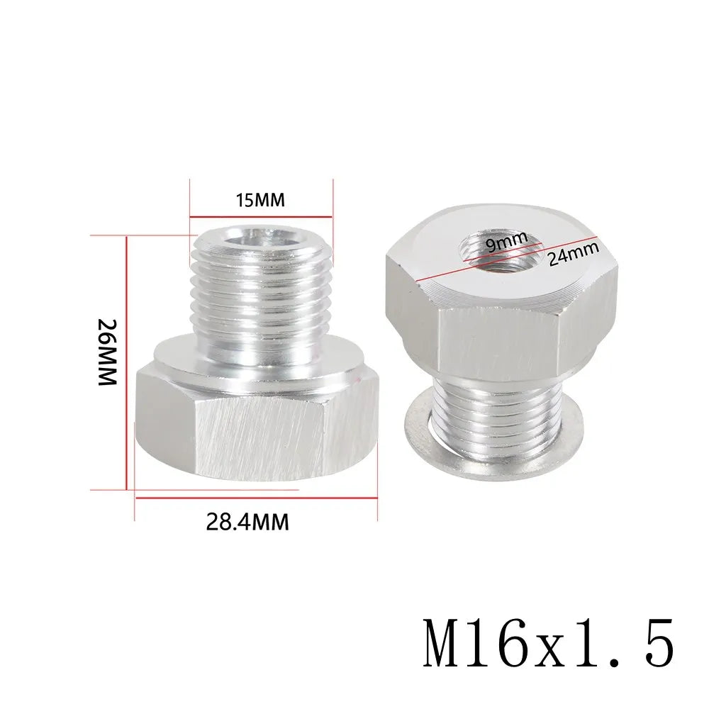 LS Engine Swap Male M16x1.5 or  M12x1.5 Female 1/8 NPT Aluminum Oil Pressure Sensor Adapter Connector With Gasket Silver Tuck's Performance