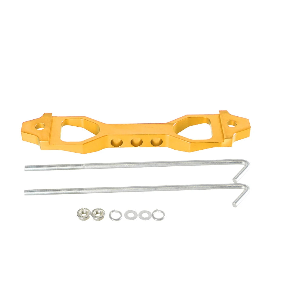 14CM/19CM Battery Hold Down Set, Car Racing Battery Tie Down Bracket Holder Lock Mount with J Bolts Tuck's Performance