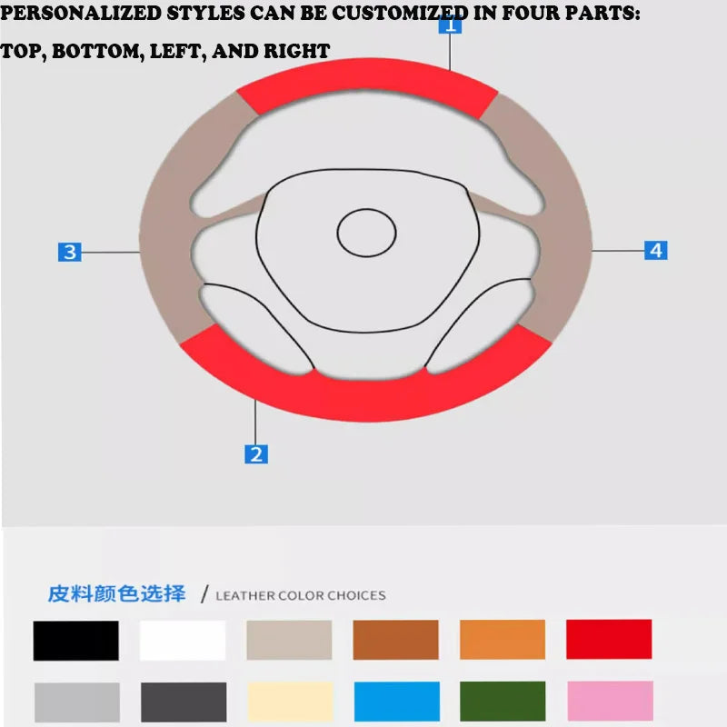 customized DIY Full coverage Steering Wheel Cover Accessorie for Nissan navara d22 1999 2000 2001 Almera N16 X-Trail Samsung SM3 Tuck's Performance