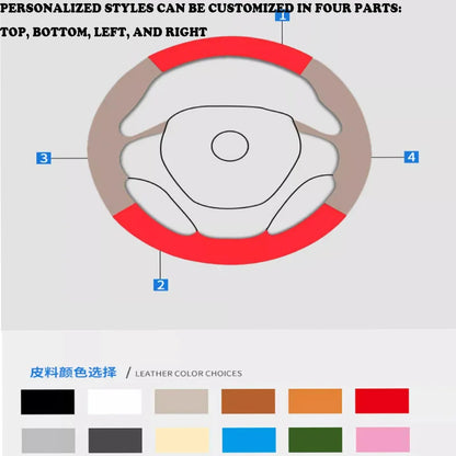 customized DIY Full coverage Steering Wheel Cover Accessorie for Nissan navara d22 1999 2000 2001 Almera N16 X-Trail Samsung SM3 Tuck's Performance