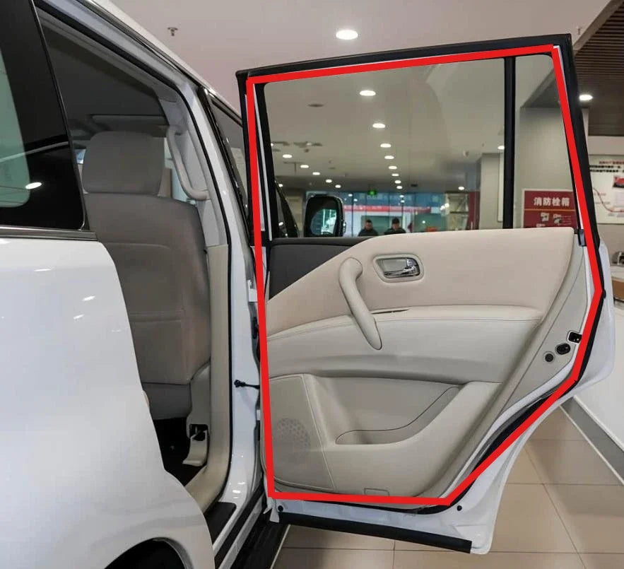 1 Pcs Door Weatherstrip Seal with Clips Fit for Nissan Patrol Y61 1995-2005 4 Doors Rubber Waterproof 80820-JK00E Tuck's Performance
