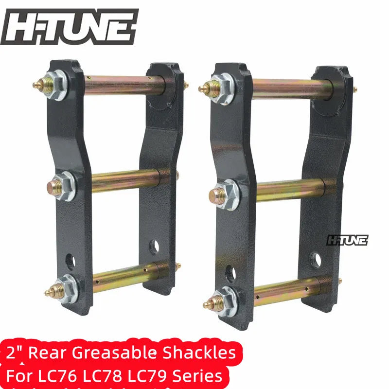 2 inch rear greasable shackles for LandCruiser 70 Series