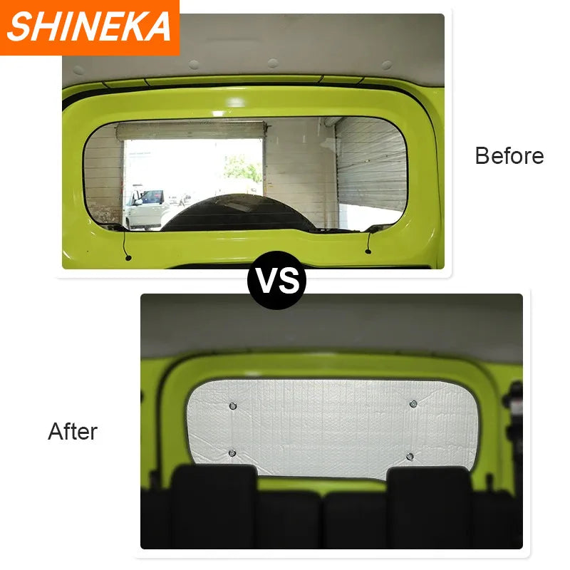 Jimny reflective sunshade fitted