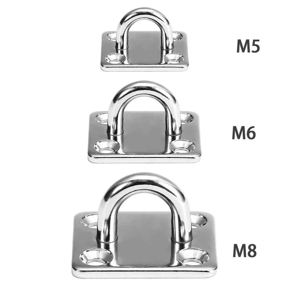 Stainless steel U-shaped tie-down hooks for ute trays and canopies