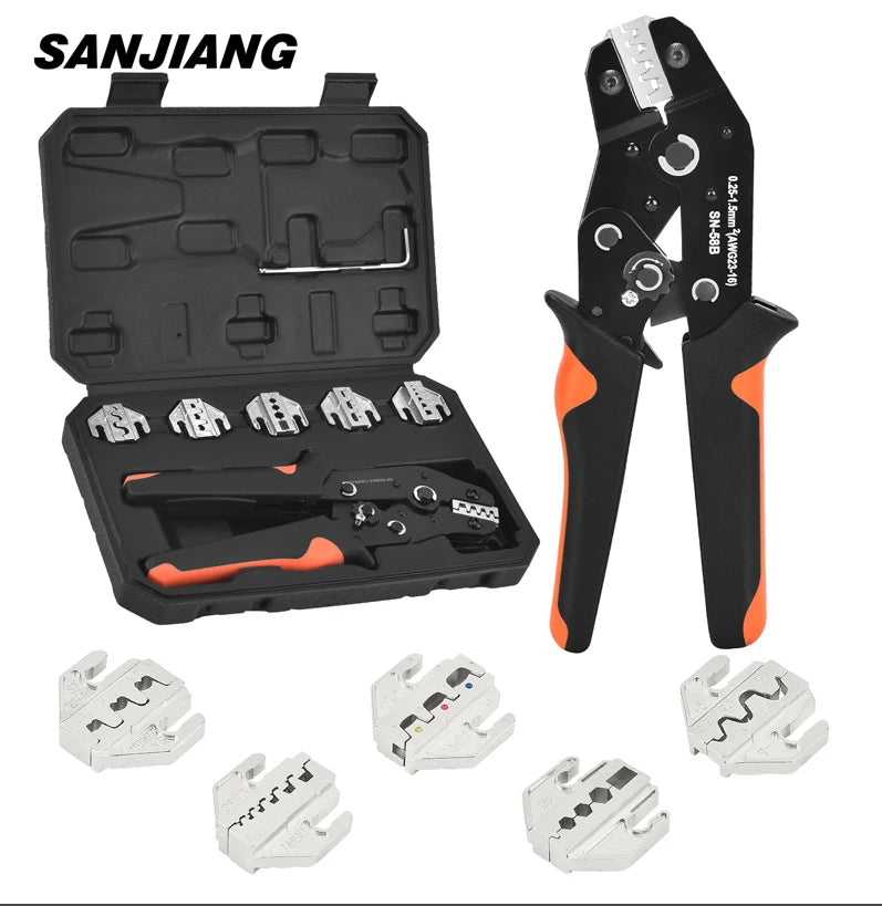 Ratchet Crimping Tool Kit with Interchangeable Jaws - product image 7