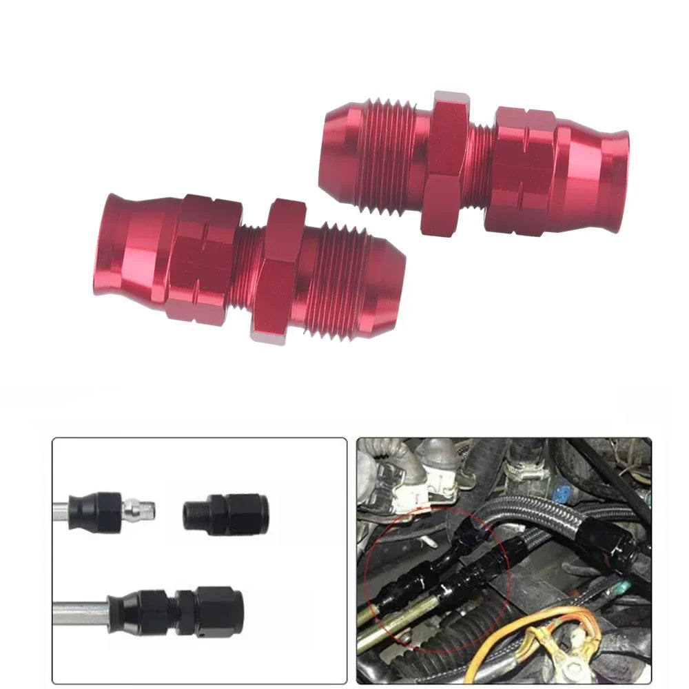 AN6 AN8 AN10 Male Flare to 5/16" 3/8" Fuel Hardline Tube Fitting Adapter Connector Alloy Black For 5/16" 3/8" inch OD Alloy Tube Tuck's Performance