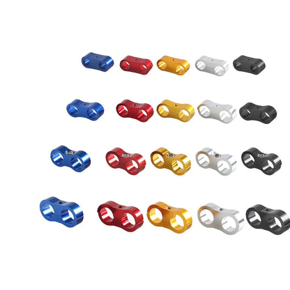 Universal AN4 AN6 AN8 AN10 Billet Oil Fuel Water Hose Tube Seprator Divider Clamp aluminum line separator Kit Tuck's Performance