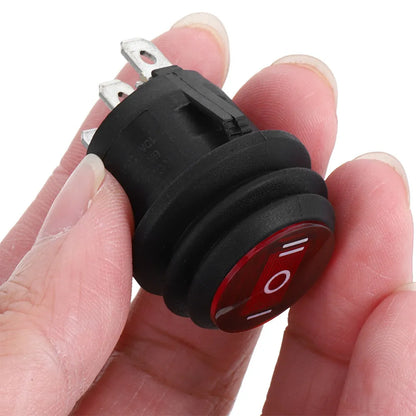2Pcs Round Waterproof Rocker Switch 3 Pin 3 Position Off on Momentary Automotive Toggle Switch for Car Truck Camper Boat 12V LED Tuck's Performance
