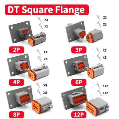 10/50/100 Sets Deutsch DTM/DT/DTP/DTF Automobile Connector Plug&Socket Male&Female Terminal DTM04-2/3/4/6/8/12 DTM06-2/3/4/6/8S Tuck's Performance