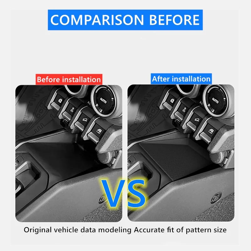 Car Center Console Storage Box Center Control Anti-Slip Storage Silicone Pad Suitable for Suzuki Jimny 2019+ JB64/JB74 Tuck's Performance
