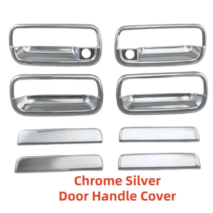 Chrome door handle covers 4 handles and 4 bowls