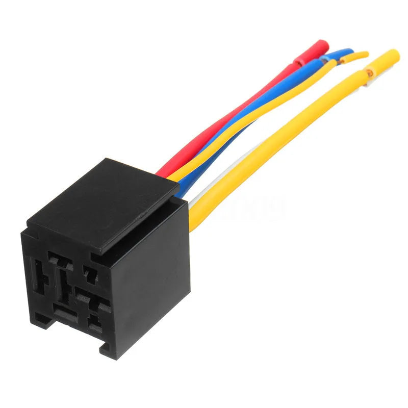 40A 80A 4 5 Pin Automotive Relay Socket Harness Connector  Relay Base Seat for 12V 24V 4Pin 5Pin Auto Relay Tuck's Performance
