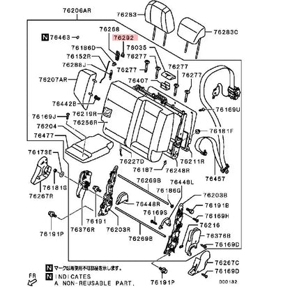 Pajero seat switch surround