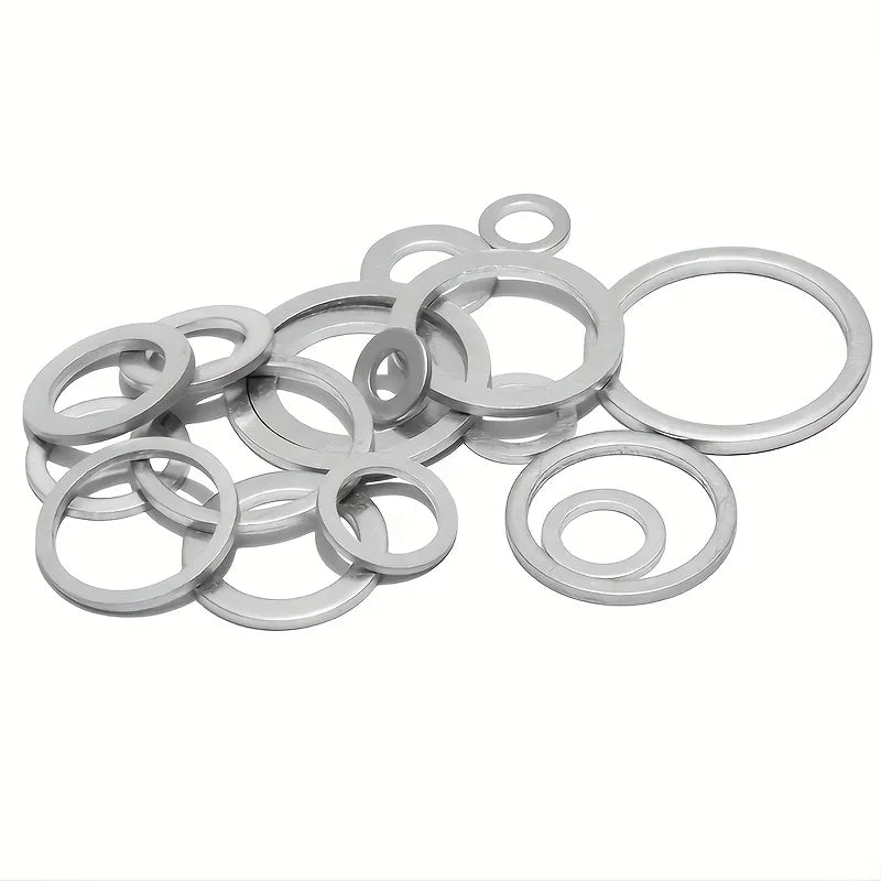 Aluminium Crush Washer Kit 200 Piece, 7 Sizes M6 to M16 for Sump Plugs and Fittings Tucks Performance