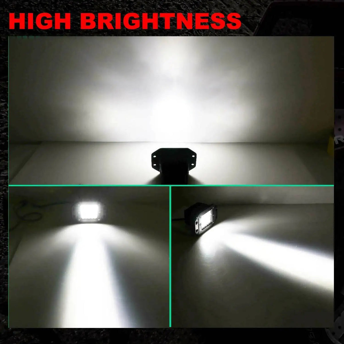 Bright white spot beam from flush mount LED pod