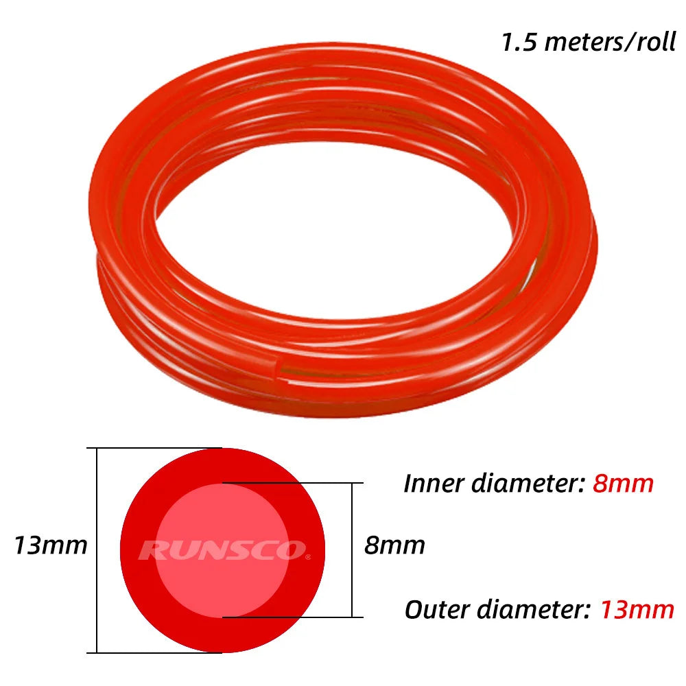Blue/Red/Black Inner Diameter 3mm, 4mm, 5mm, 6mm, 8mm Car Vacuum Silicone Hose Auto Racing Intercooler Line Pipe Tube 1.5 Meter Tuck's Performance