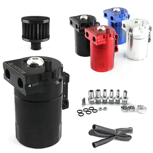 Universal Baffled Aluminum Oil Catch Can Reservoir Tank Oil Tank With Breather Filter OCC-1020A Tuck's Performance