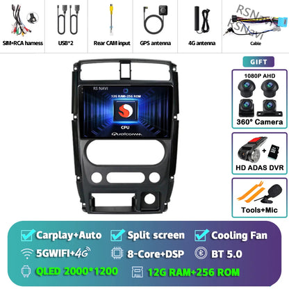 Android 16 Carplay Auto 2K Screen Car Radio Multimedia Player For Suzuki Jimny 3 2005 - 2019 Autoradio GPS Stereo 2din Head Unit Tuck's Performance