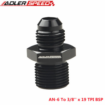AN4 AN6 AN8 AN10 AN12 Male To 1/8" 1/4" 3/8" 1/2" 3/4" BSP BSPP Straight Adapter Tuck's Performance