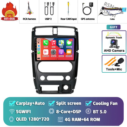 Android 16 Carplay Auto 2K Screen Car Radio Multimedia Player For Suzuki Jimny 3 2005 - 2019 Autoradio GPS Stereo 2din Head Unit Tuck's Performance