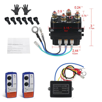 12V/24V 250A Winch Solenoid Relay & Remote Kit image 4