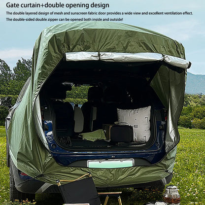 Outdoor Car Rear Tent Camping Picnic Car Rear Tent with Canopy Car Rear Extension Tent Sunshine-Proof Rain-Proof Car Rear Tent Tuck's Performance