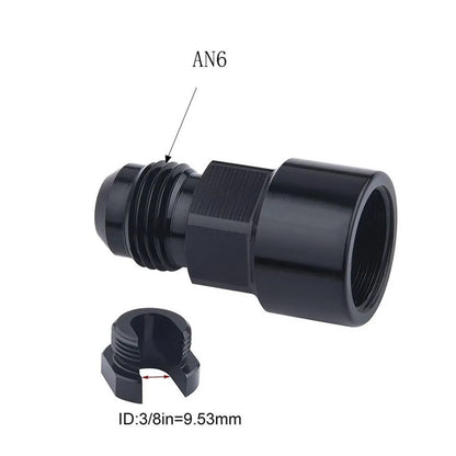 1PC Aluminum 6AN 8AN Male To 3/8" 5/16" Quick Disconnect Male Push On EFI Fitting Adapter Quick Connect Tuck's Performance