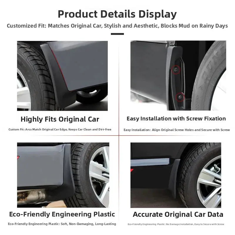 Soft Rubber Mud Flaps Mudguards – Toyota Hilux 1995–2004 (Front & Rear Set) Tuck's Performance