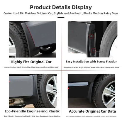 Soft Rubber Mud Flaps Mudguards – Toyota Hilux 1995–2004 (Front & Rear Set) Tuck's Performance
