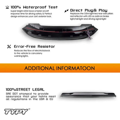 TYPY Car Tail Wing with LED Turn Signal Light for Toyota Land Cruiser LC200 2008-2021 Modified Spoiler Auto Accessories Tuck's Performance