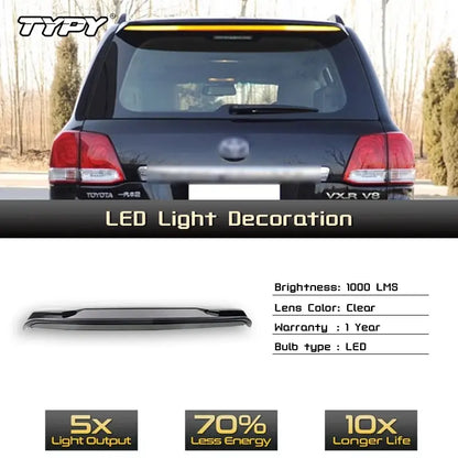 TYPY Car Tail Wing with LED Turn Signal Light for Toyota Land Cruiser LC200 2008-2021 Modified Spoiler Auto Accessories Tuck's Performance