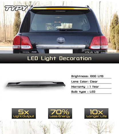 TYPY Car Tail Wing with LED Turn Signal Light for Toyota Land Cruiser LC200 2008-2021 Modified Spoiler Auto Accessories Tuck's Performance