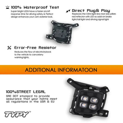 TYPY LED Front bumper fog light foglights Turn signal light day light For Toyota Land Cruiser FJ200 LC200 2012 2013 2014 2015 Tuck's Performance