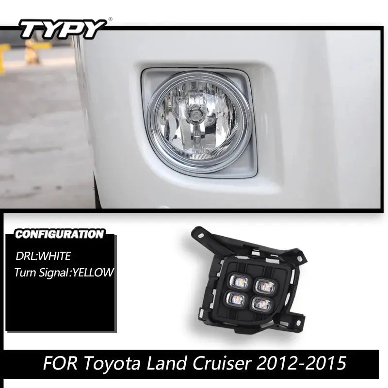 TYPY LED Front bumper fog light foglights Turn signal light day light For Toyota Land Cruiser FJ200 LC200 2012 2013 2014 2015 Tuck's Performance
