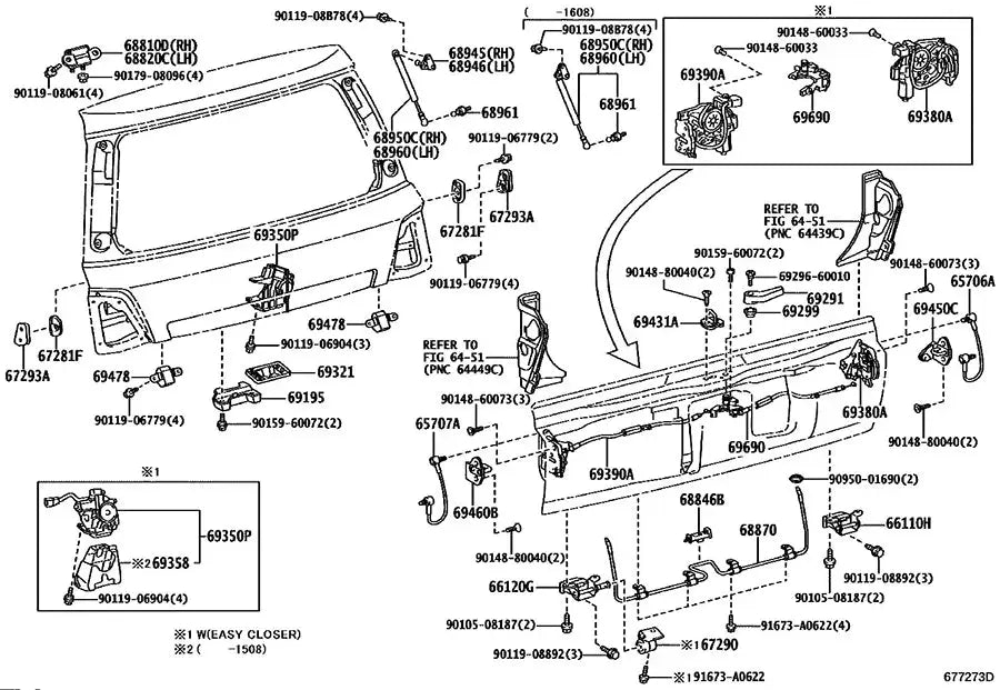 Tailgate Back Door Inside Handle Fit For Toyota Land Cruiser LC200 Tuck's Performance
