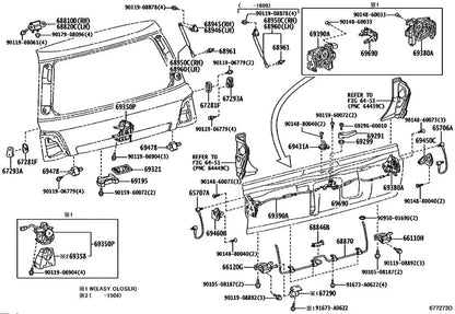 Tailgate Back Door Inside Handle Fit For Toyota Land Cruiser LC200 Tuck's Performance