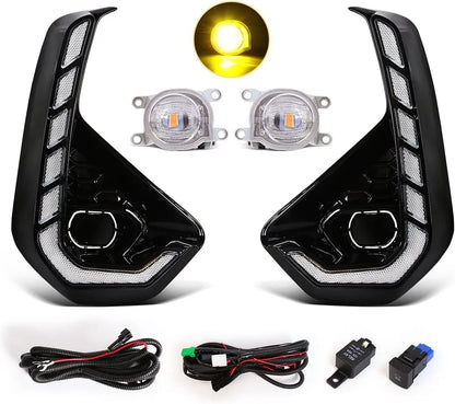 Toyota Hilux 2024 2025 DRL LED Fog Light Kit – Daytime Running & Turn Signal Lamps 12V Tuck's Performance