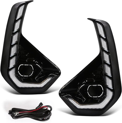 Toyota Hilux 2024 2025 DRL LED Fog Light Kit – Daytime Running & Turn Signal Lamps 12V Tuck's Performance