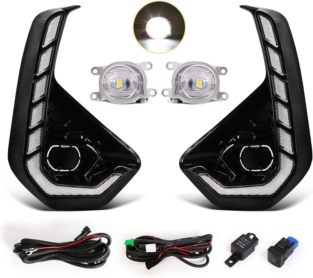 Toyota Hilux 2024 2025 DRL LED Fog Light Kit – Daytime Running & Turn Signal Lamps 12V Tuck's Performance