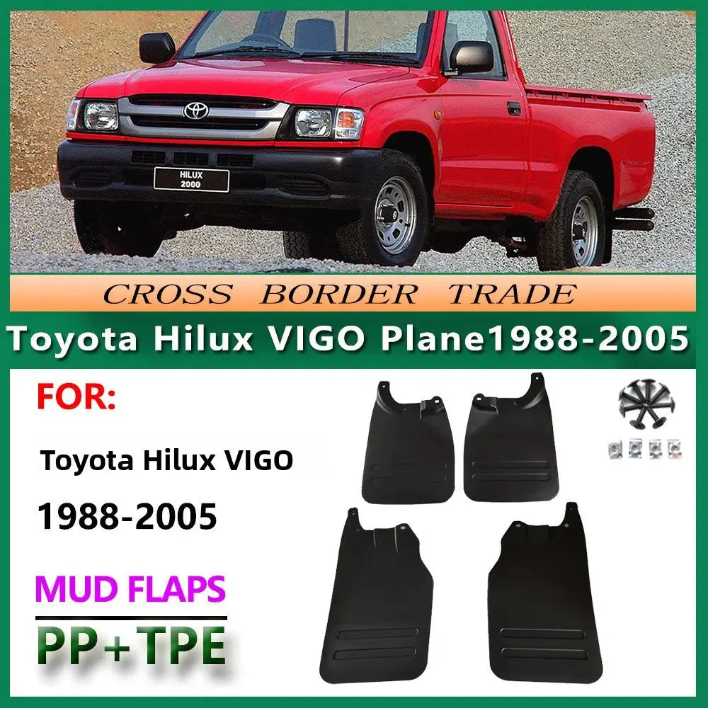 Toyota Hilux Mudguards Splash Guards Set – Front & Rear – Heavy Duty  (1988–2004) Tuck's Performance