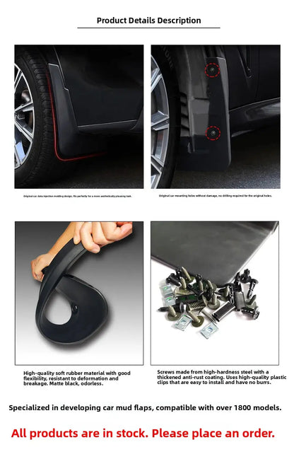 Toyota Hilux Mudguards Splash Guards Set – Front & Rear – Heavy Duty  (1988–2004) Tuck's Performance