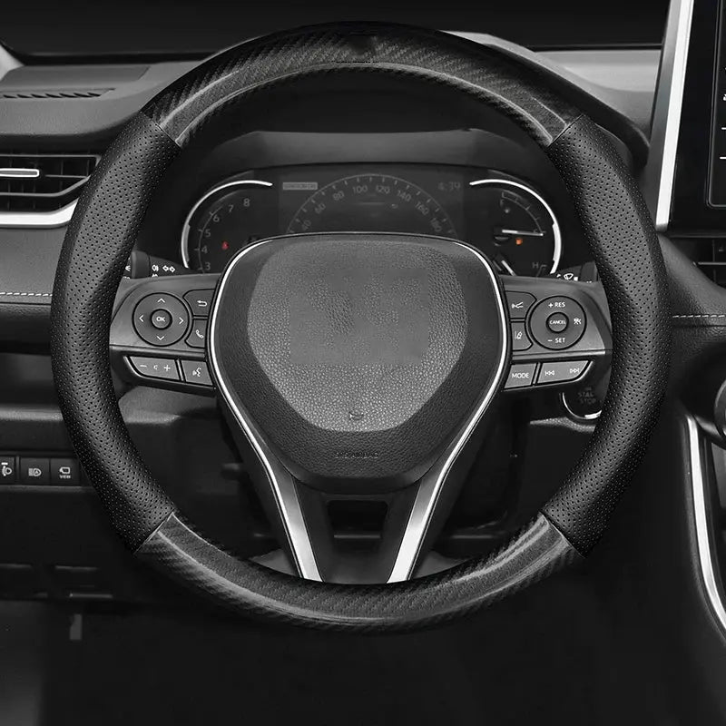 Toyota Hilux N70 Steering Wheel Cover Leather 2004-2014 Ultra Thin Two Style's Tuck's Performance