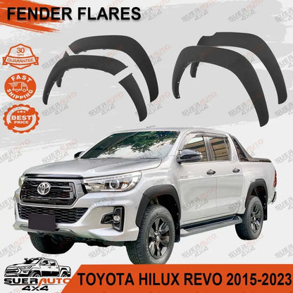 Toyota Hilux N80 Slim Fender Flares 4” – Matte Black (2015–2024) Tuck's Performance