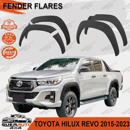 Toyota Hilux N80 Slim Fender Flares 4” – Matte Black (2015–2024) Tuck's Performance