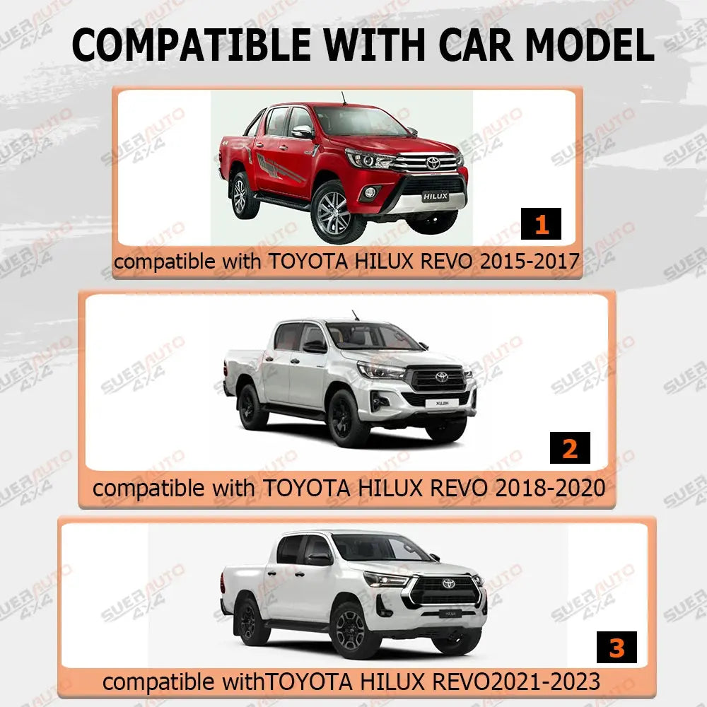 Toyota Hilux N80 Slim Fender Flares 4” – Matte Black (2015–2024) Tuck's Performance